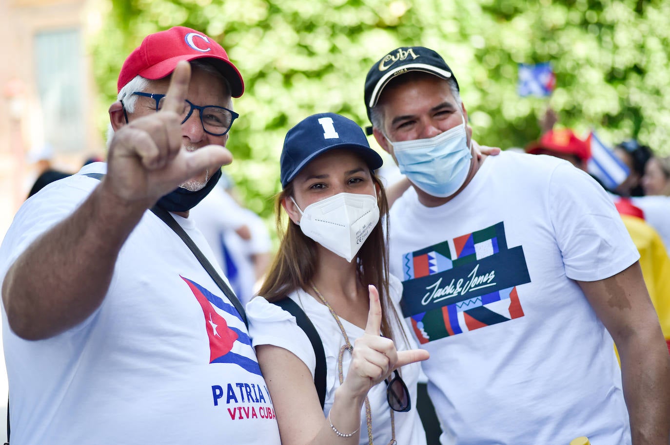Fotos: Concentración en Murcia en contra del régimen castrista