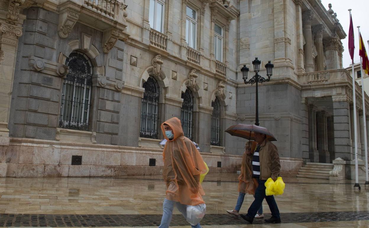 Lluvia en Cartagena, en una imgagen de archivo. 