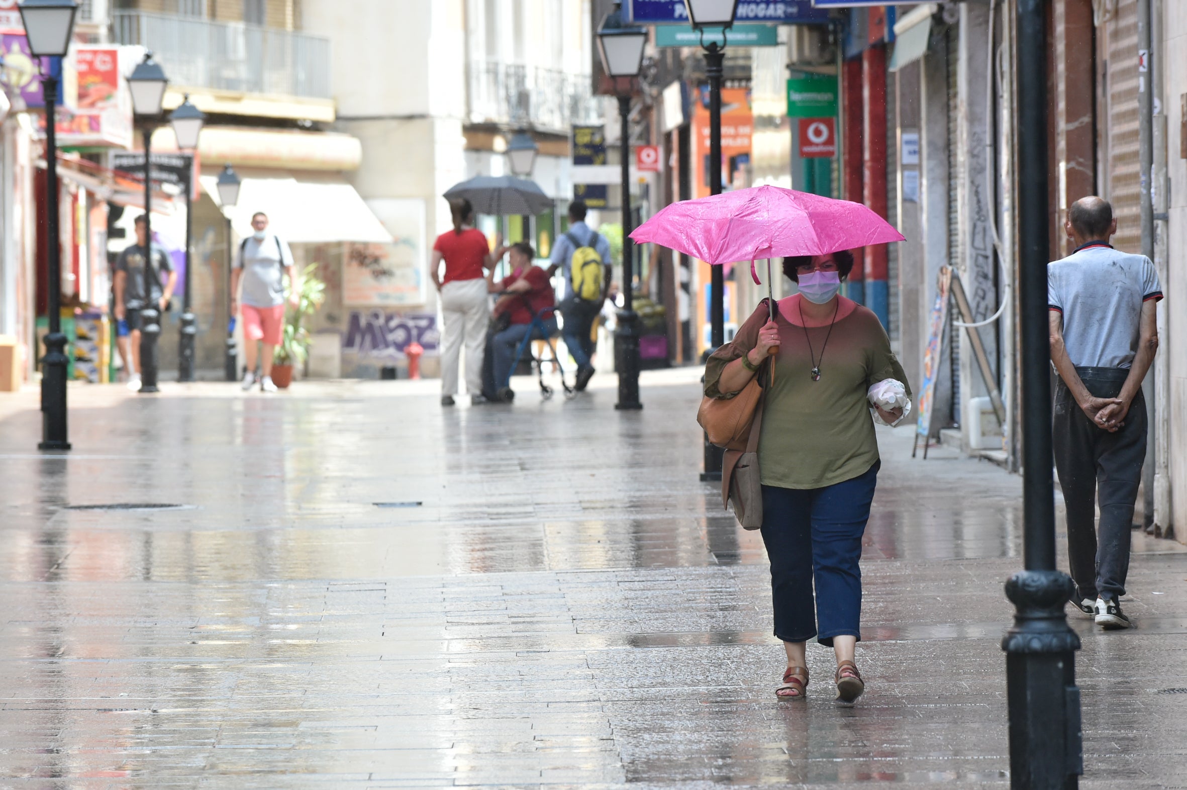 Día lluvioso en Murcia.