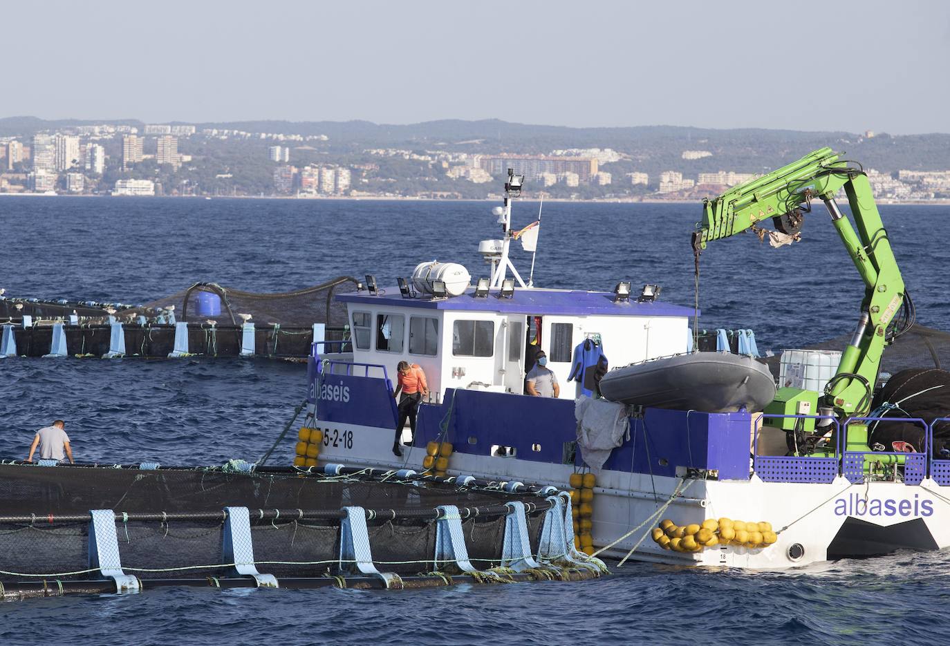 Fotos: Viveros marinos de doradas y lubinas en San Pedro
