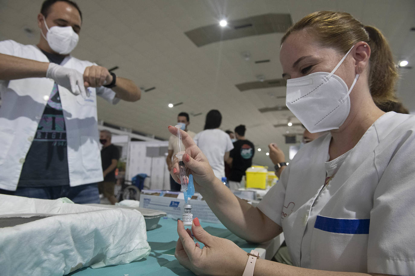 Fotos: Vacuna contra la Covid-19 en Torre Pacheco