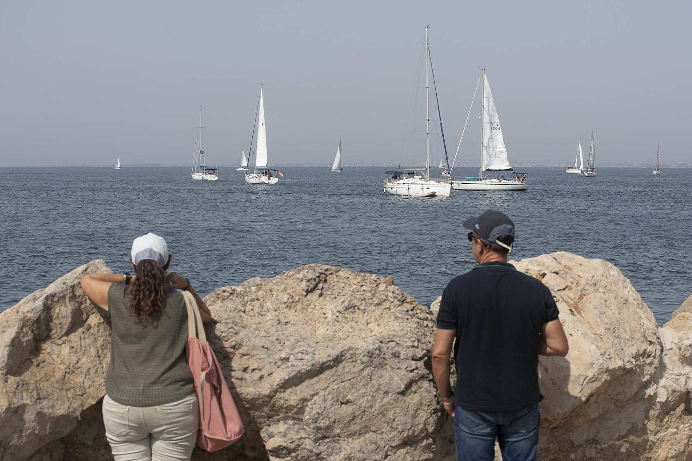 Fotos: Medio centenar de veleros salen a navegar unidos en defensa de una voz propia para el Mar Menor
