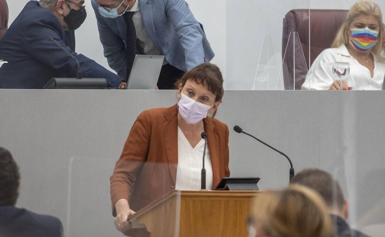 La portavoz de Podemos en la Asamblea Regional, María Marín, en una imagen de archivo. 