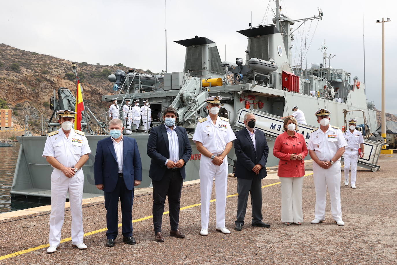 Fotos: El Rey visita en Cartagena la Fuerza de Medidas Contraminas de la Armada en su 75 aniversario