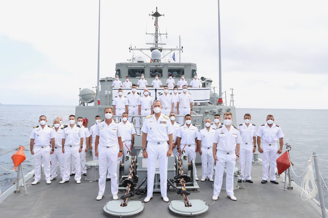 Fotos: El Rey visita en Cartagena la Fuerza de Medidas Contraminas de la Armada en su 75 aniversario