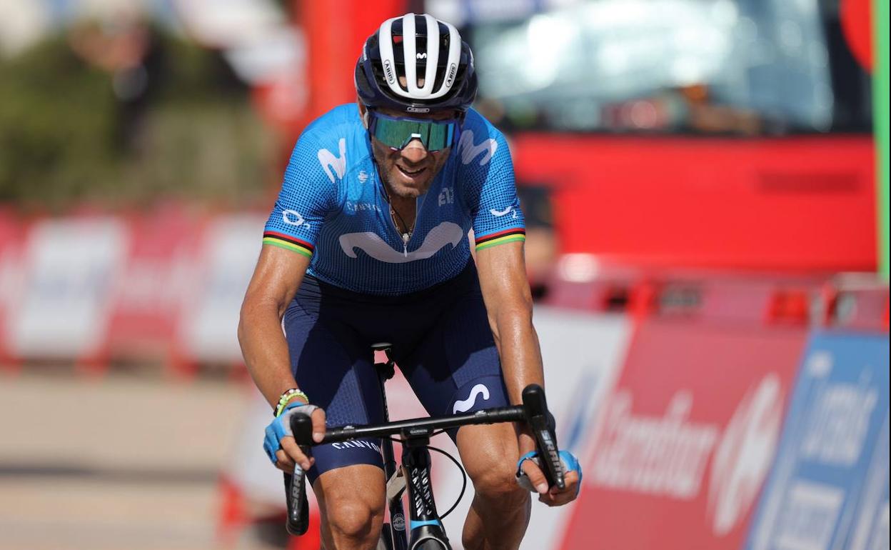 Alejandro Valverde durante la sexta etapa de La Vuelta a España.