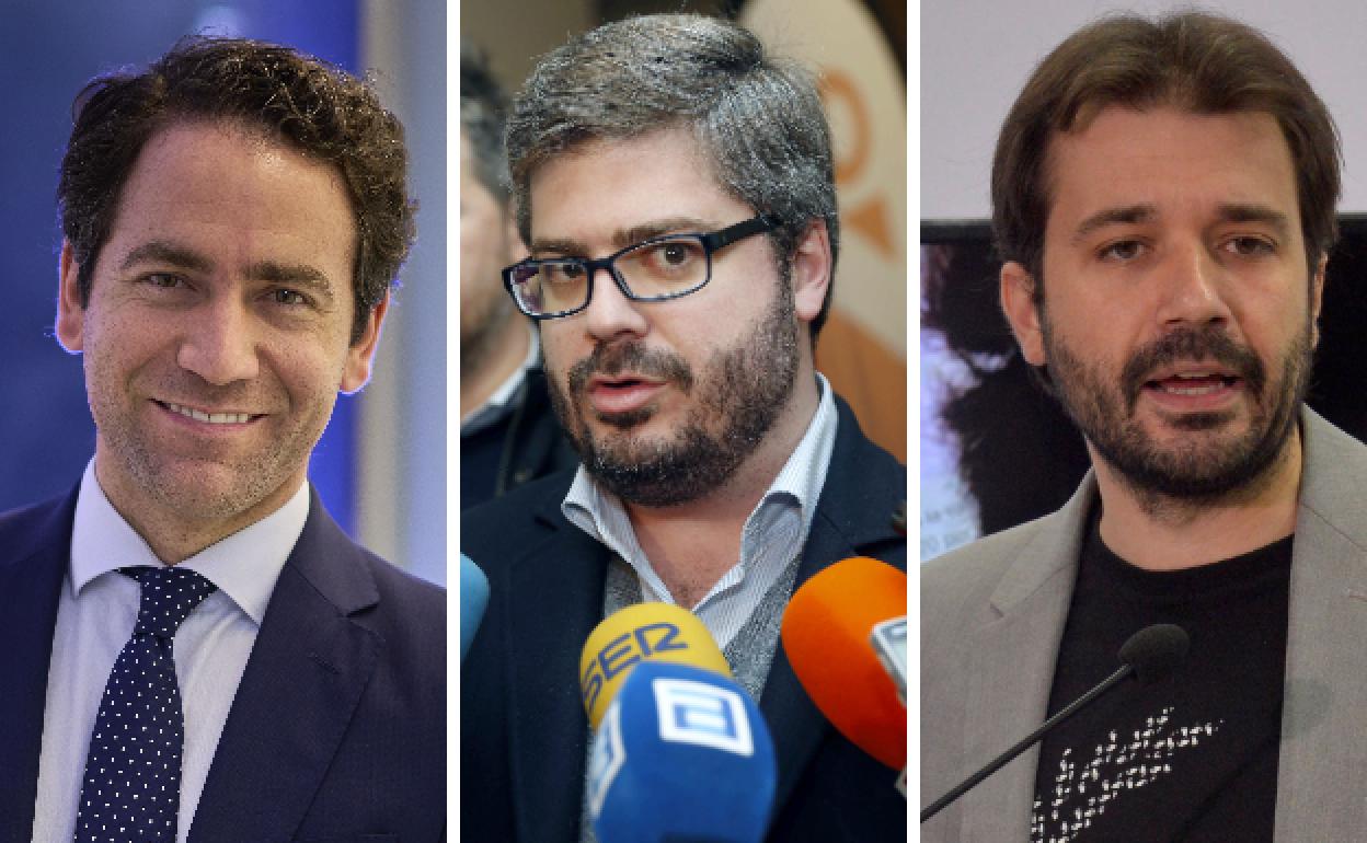 Teodoro García Egea, Francisco Javier Hervías y Javier Sánchez Serna. 