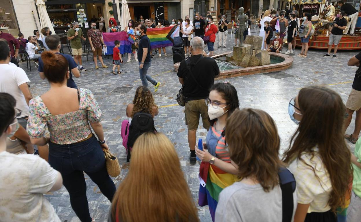 Concentración celebrada en Cartagena, este sábado.