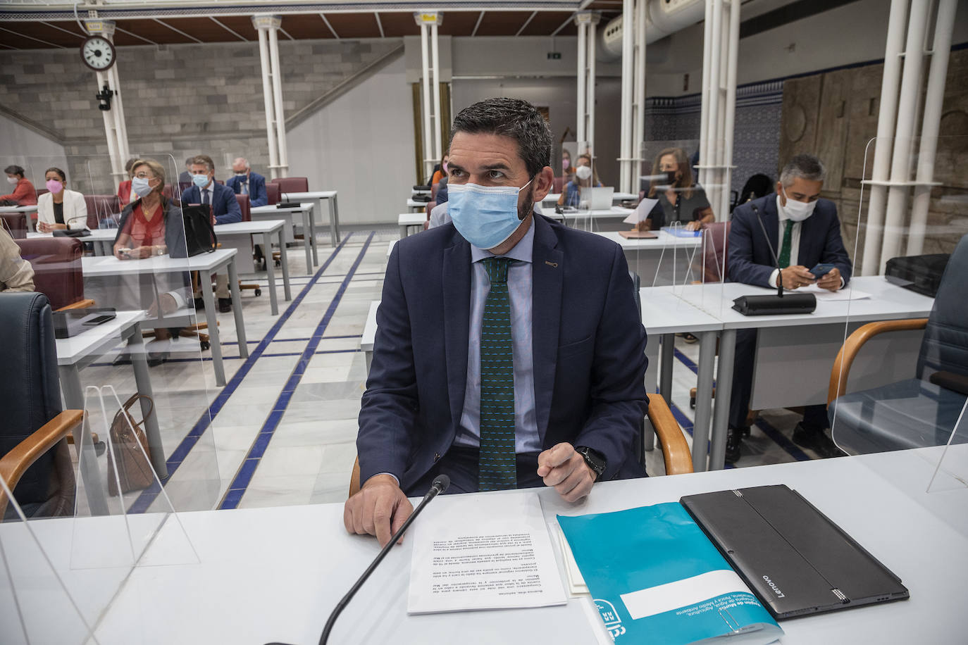 Fernando López Miras, este lunes en la Asamblea Regional. 