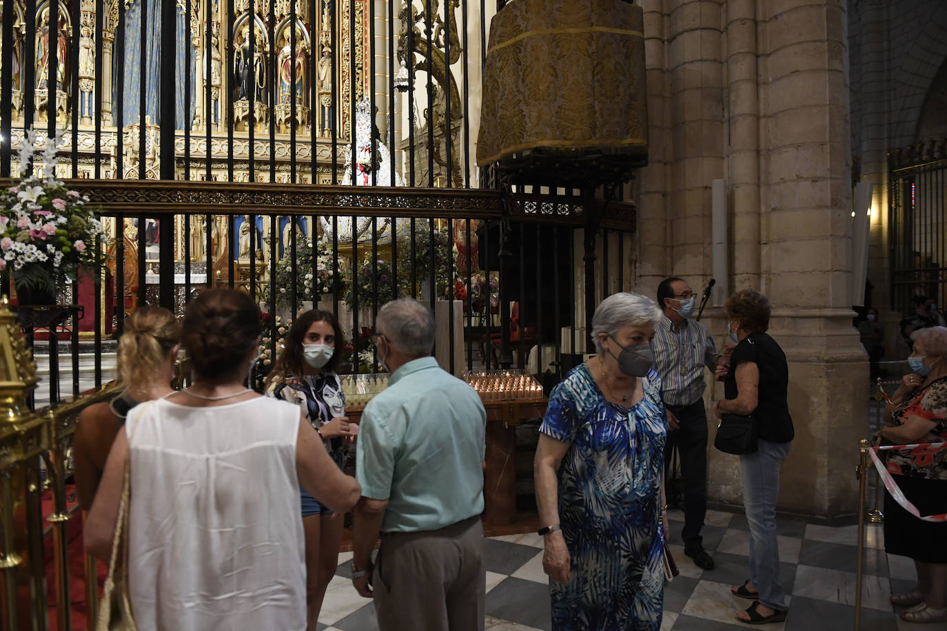 Fotos: Colas de espera para ver a la Virgen de la Fuensanta en el día de la Romería