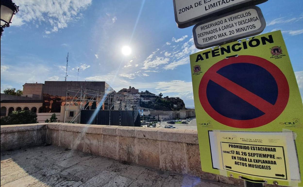 Prohibición de estacionamiento en Lorca. 