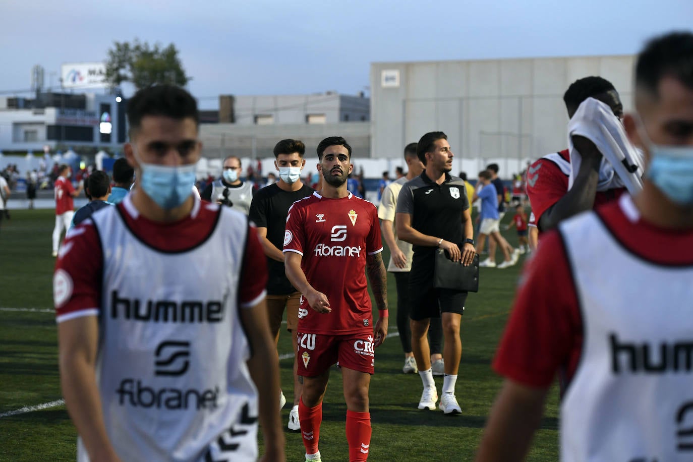 Los jugadores del Mar Menor celebrando el gol de la victoria.