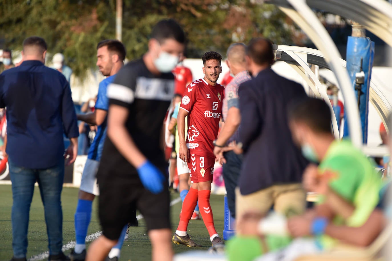 Los jugadores del Mar Menor celebrando el gol de la victoria.
