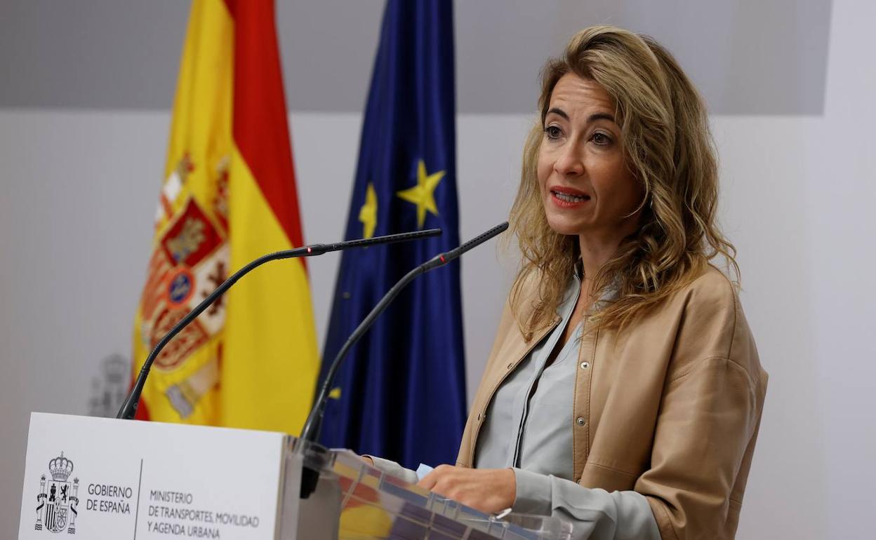 La ministra de Transportes, Movilidad y Agenda Urbana, Raquel Sánchez. 