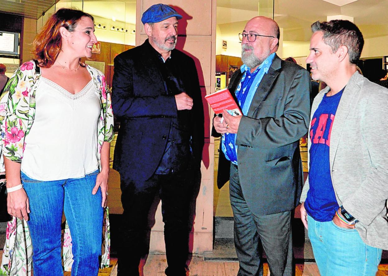 Rocío Bernal, Alfonso Albacete, Joaquín Cánovas y Ángel Cruz, ayer. 