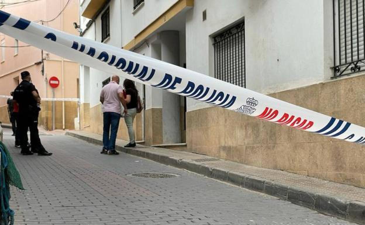 Calle en Lorca donde apareció la mujer fallecida. 