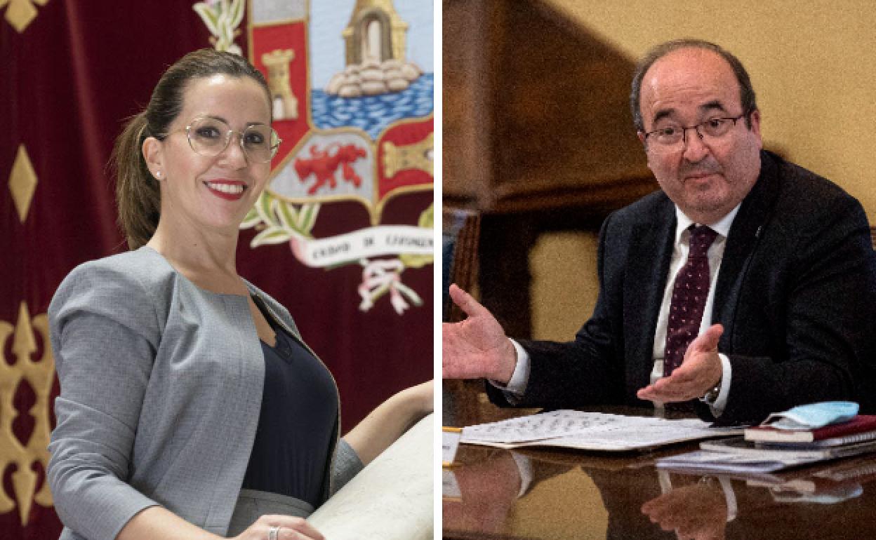 Ana Belén Castejón y Miquel Iceta.