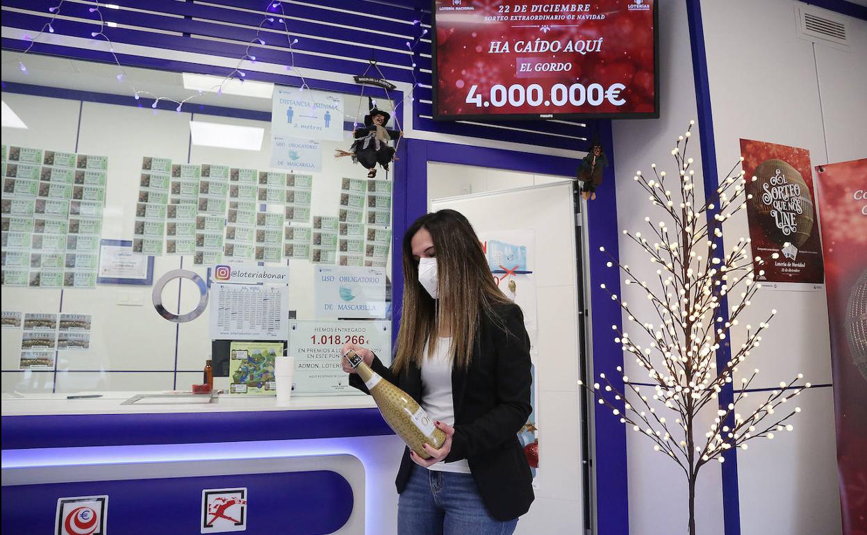 Administración de lotería que vendió el Gordo en 2020. 