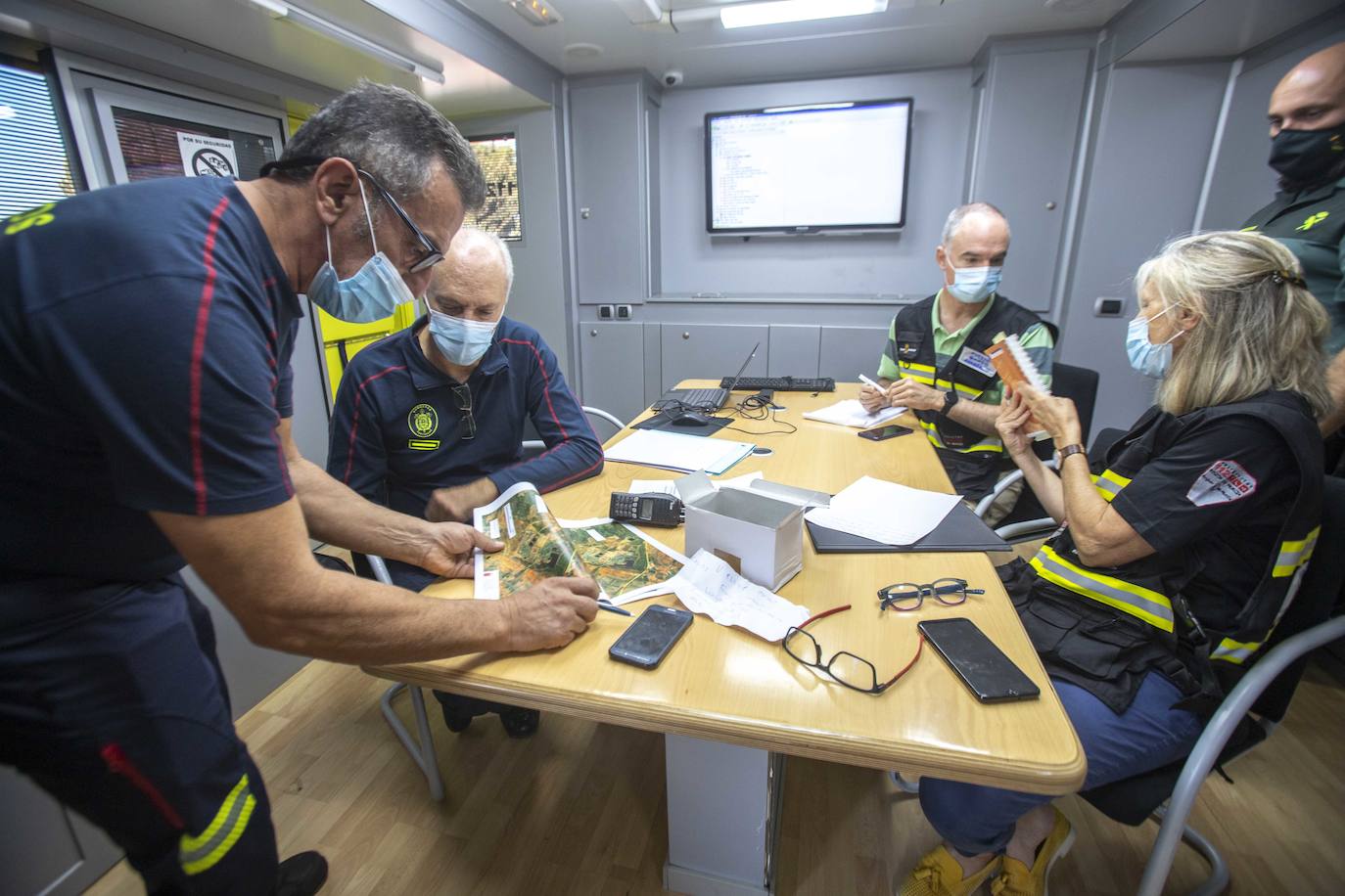 Fotos: Simulacro de un supuesto escape químico en La Ajorra