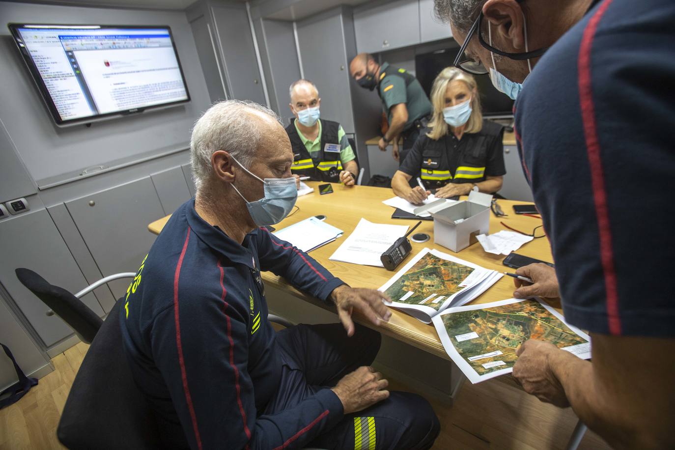 Fotos: Simulacro de un supuesto escape químico en La Ajorra