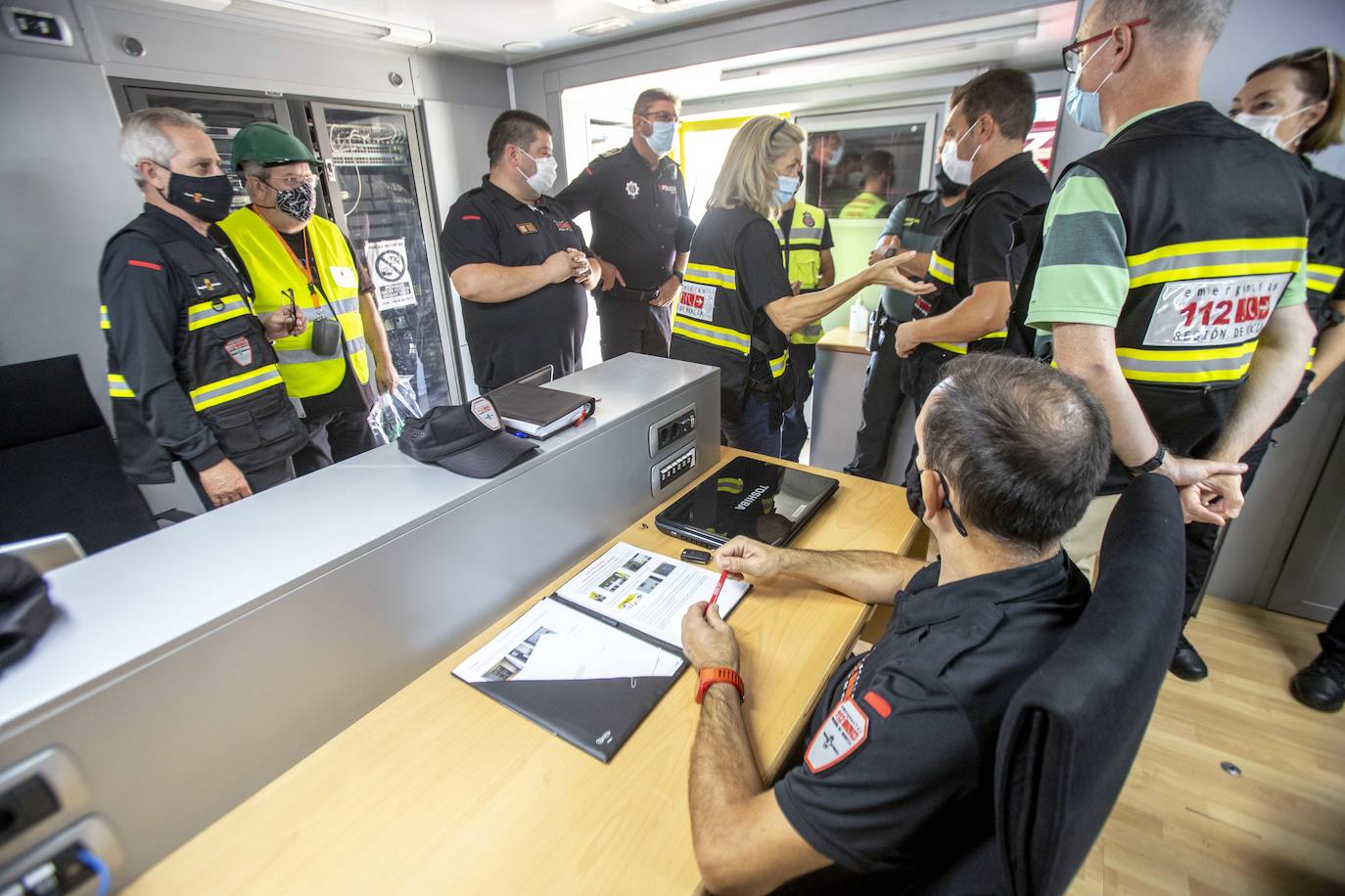 Fotos: Simulacro de un supuesto escape químico en La Ajorra