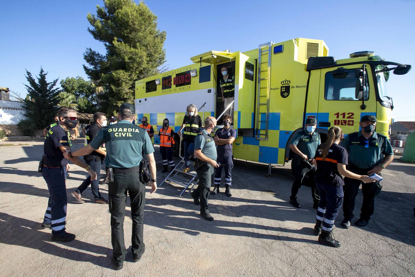 Fotos: Simulacro de un supuesto escape químico en La Ajorra