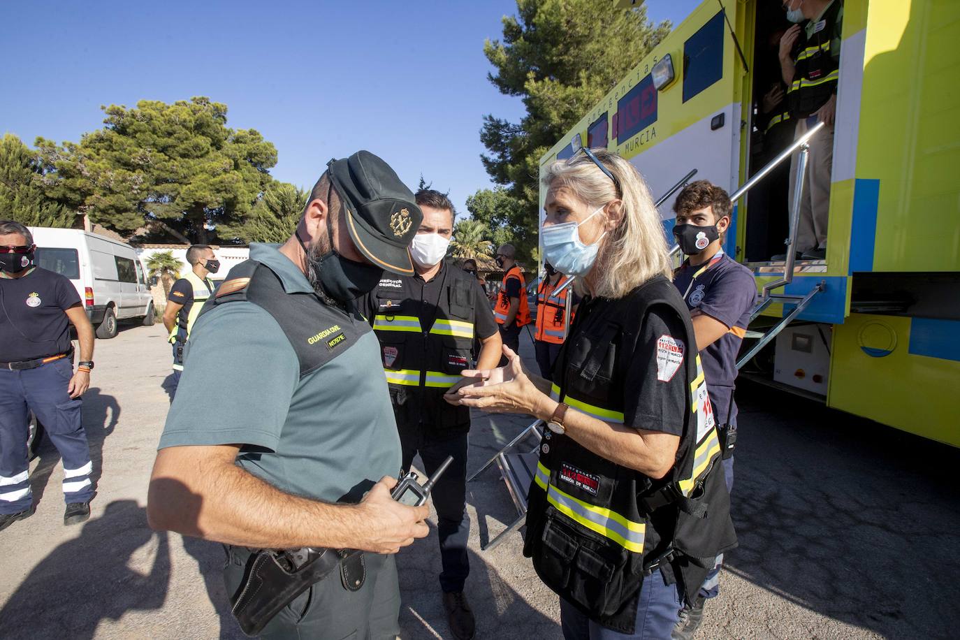Fotos: Simulacro de un supuesto escape químico en La Ajorra