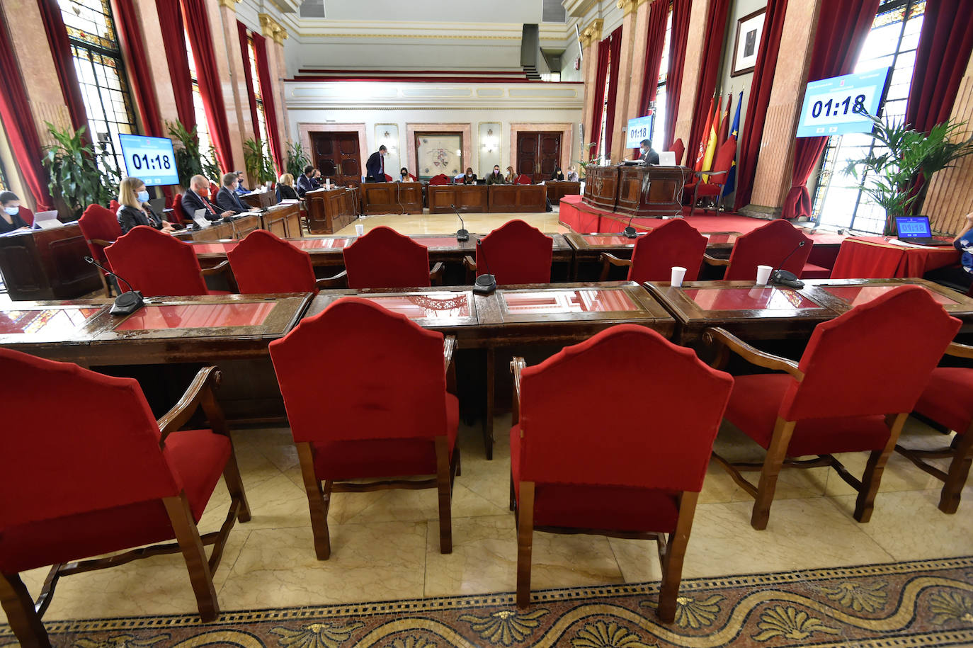 Fotos: El Pleno del Ayuntamiento de Murcia del 28 de octubre de 2021