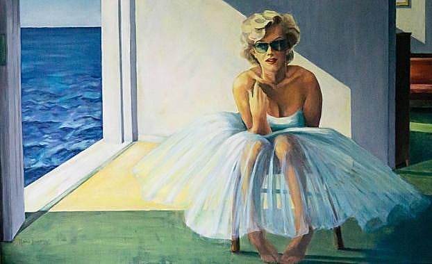 Marilyn en una de las obras más célebres de Edward Hopper (1882-1967). 