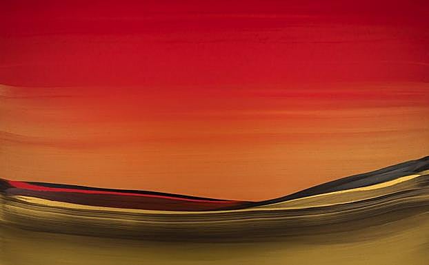 Nico Munuera. 'Torii VII' (2021). Acrílico sobre lino (200x270 cm).