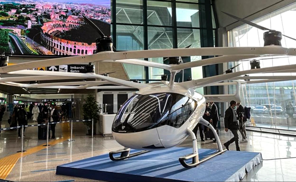 El helicóptero eléctrico llevará un solo pasajero y permitirá sortear el caótico tráfico de Roma.