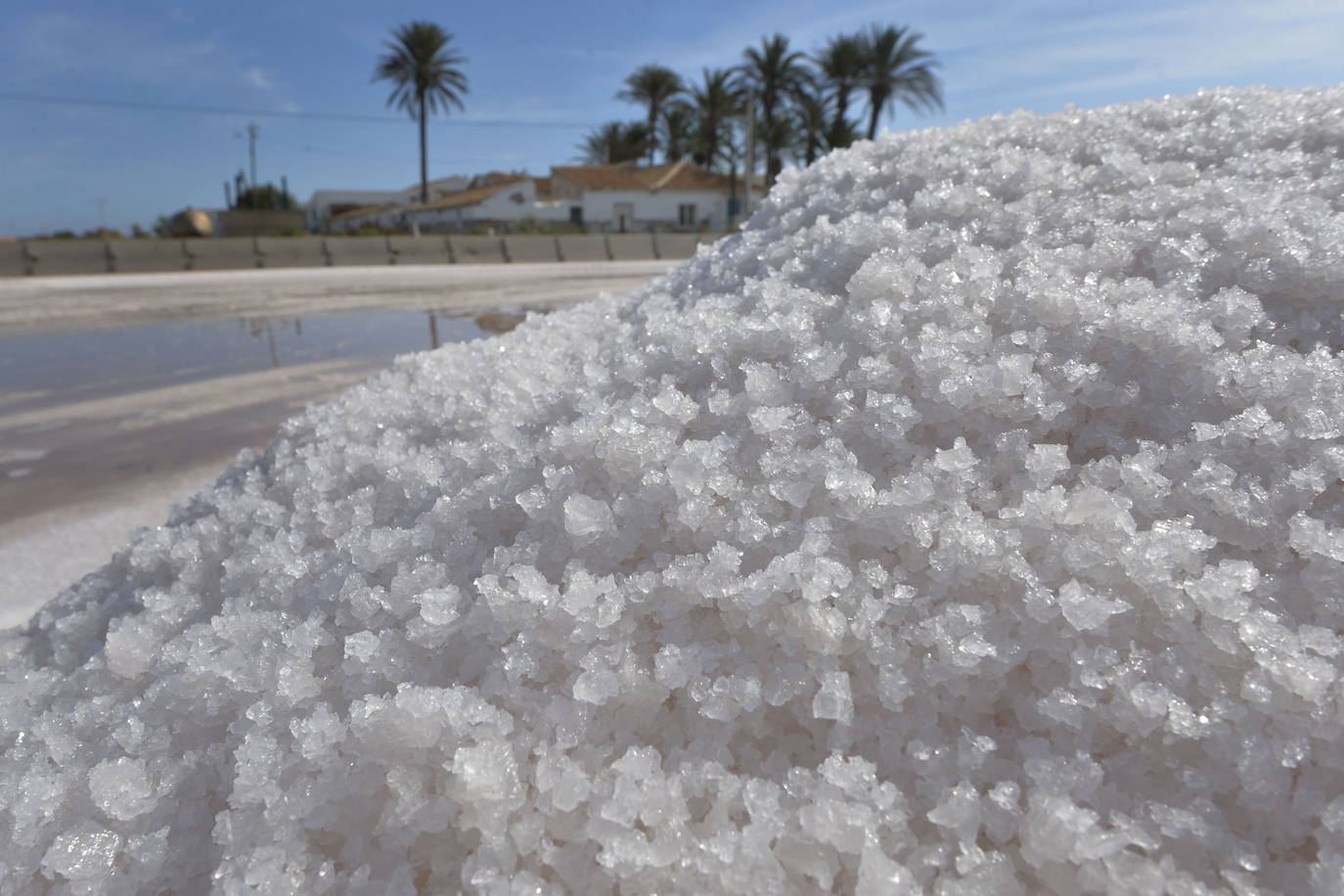 Fotos: Crecen las montañas blancas de sal del Mar Menor
