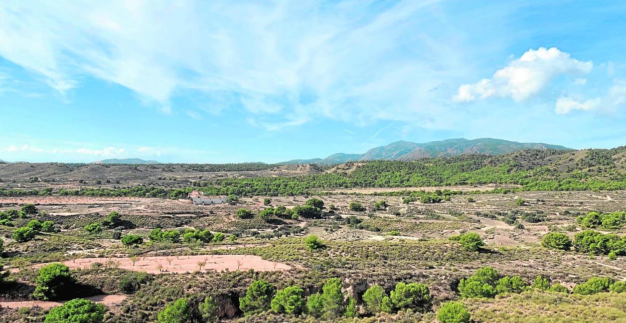Área de la pedanía de Corvera donde se ubicarán los futuros jardines terapéuticos. 
