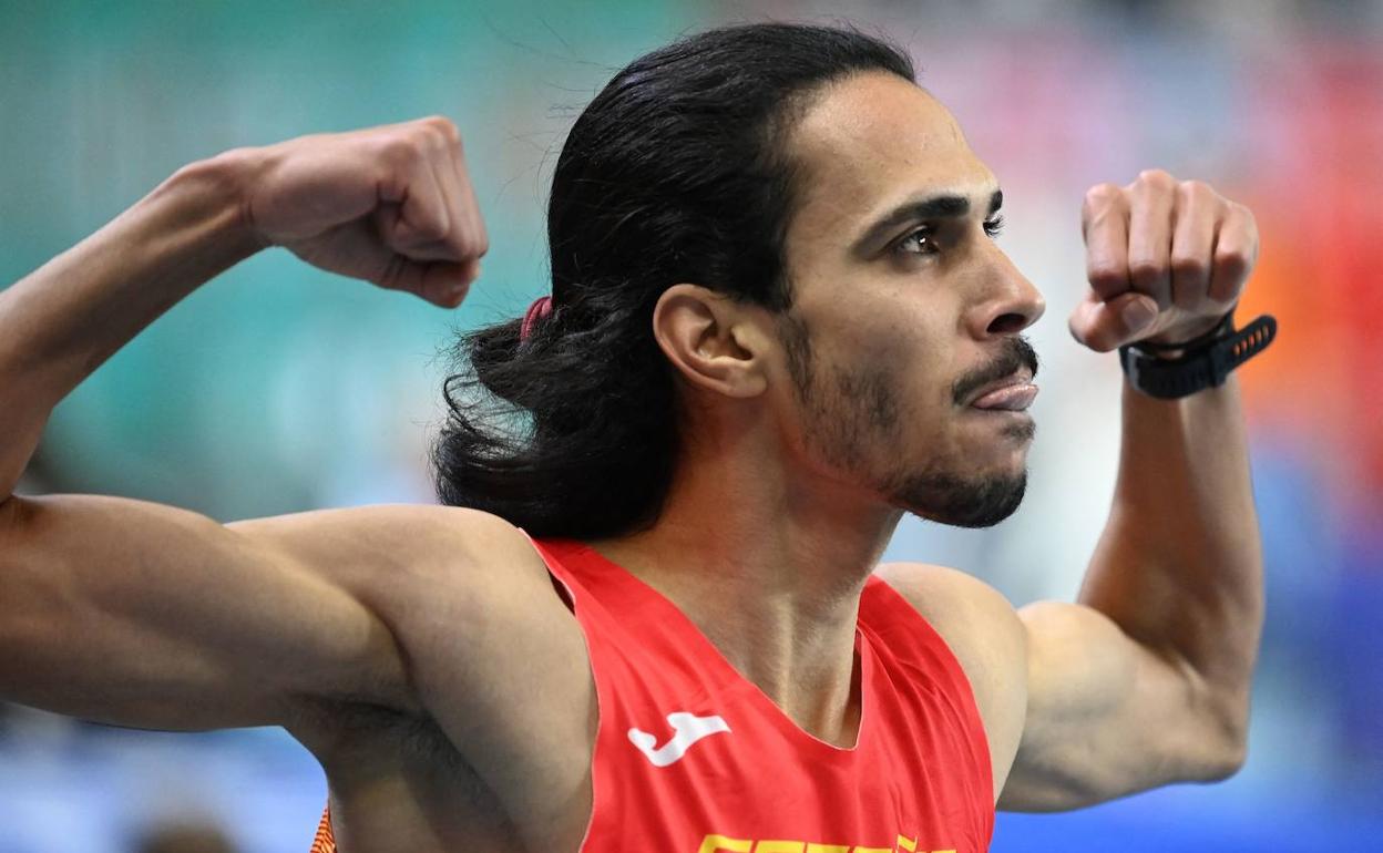 Katir en el Campeonato de Europa de Atletismo en Torún (Polonia), el 6 de marzo de 2021.