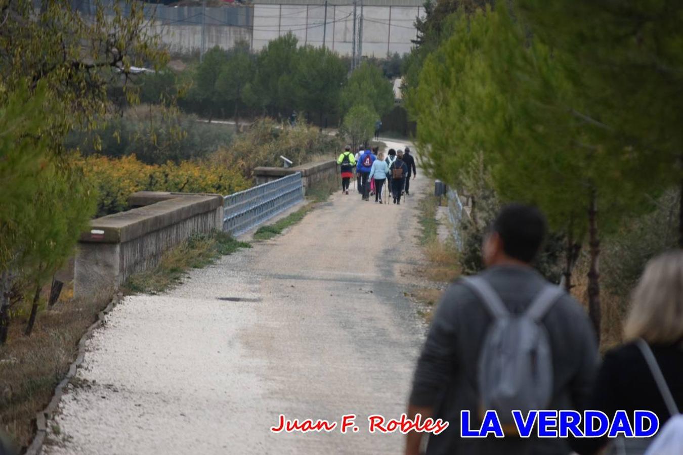 Unas 200 personas de Granja de Rocamora, Abanilla y Ulea finalizaron ayer el recorrido, a pide, de los 120 kilómetros que separan la localidad alicantina de Caravaca de la Cruz. Los cuatro municipios comparten la devoción a sendos Lignum Crucis que se veneran en cada una de las localidades. Ayer recorrieron la última etapa, desde Bullas hasta basílica de la Vera Cruz en una ceremonia oficiada por el rector, Emilio Sánchez, y en la que estuvieron presentes los representantes de las instituciones religiosas que organizaban la peregrinación y una representación de los ocho Ayuntamientos que atraviesa este camino.