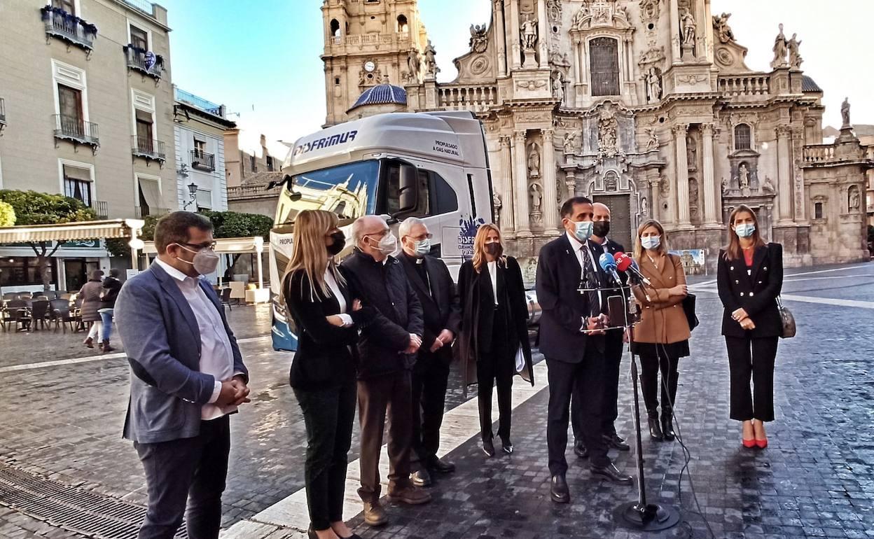 Presentación del convenio entre Disfrimur y Cáritas. 