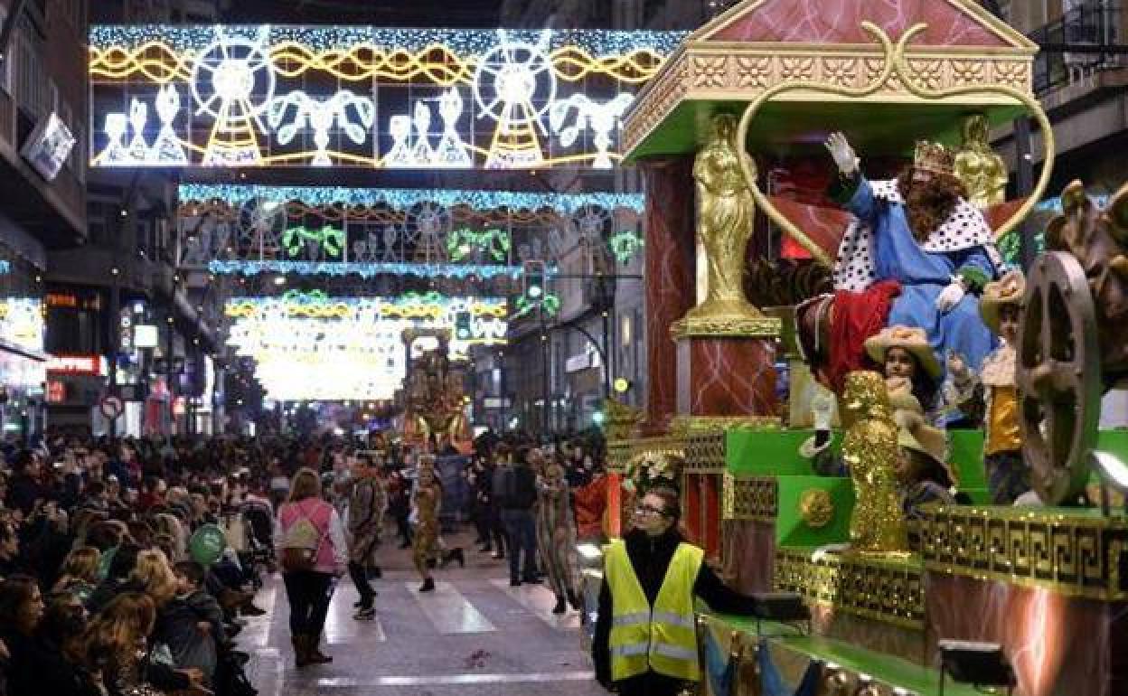 Imagen de archivo de la Cabalgata de Reyes de 2020 en Murcia.