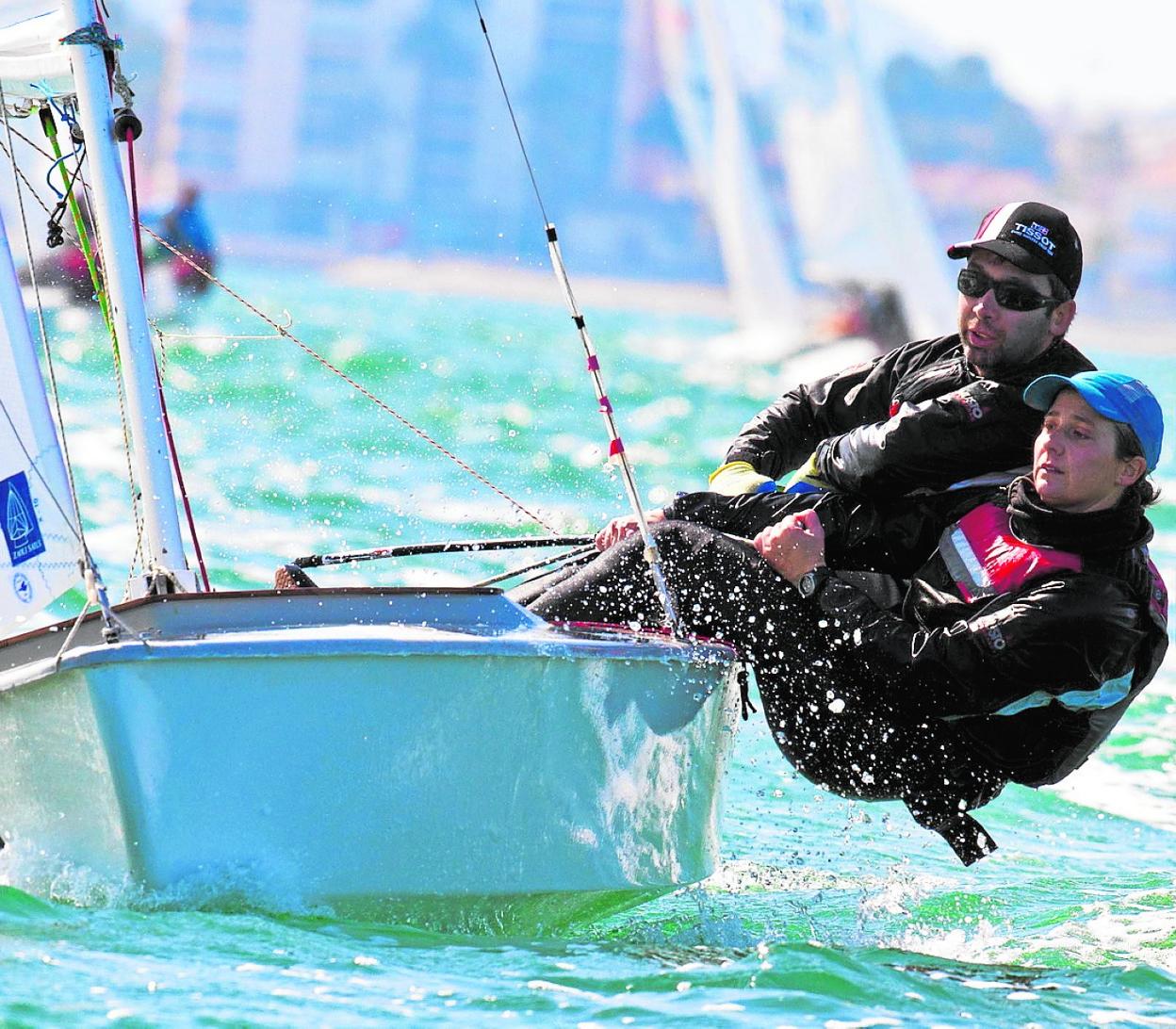 Regatistas en el III Open Nacional de 'Snipes' disputado el pasado mes de marzo en La Ribera. 