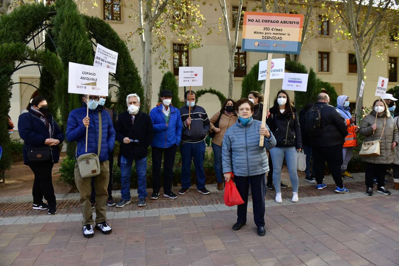 Fotos: La Federación de Salud Mental vuelve a pedir más inversión frente al Palacio de San Esteban