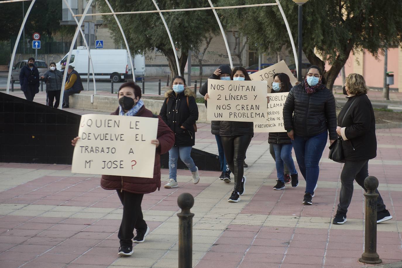 Fotos: Nueva protesta en Murcia por el servicio de autobús