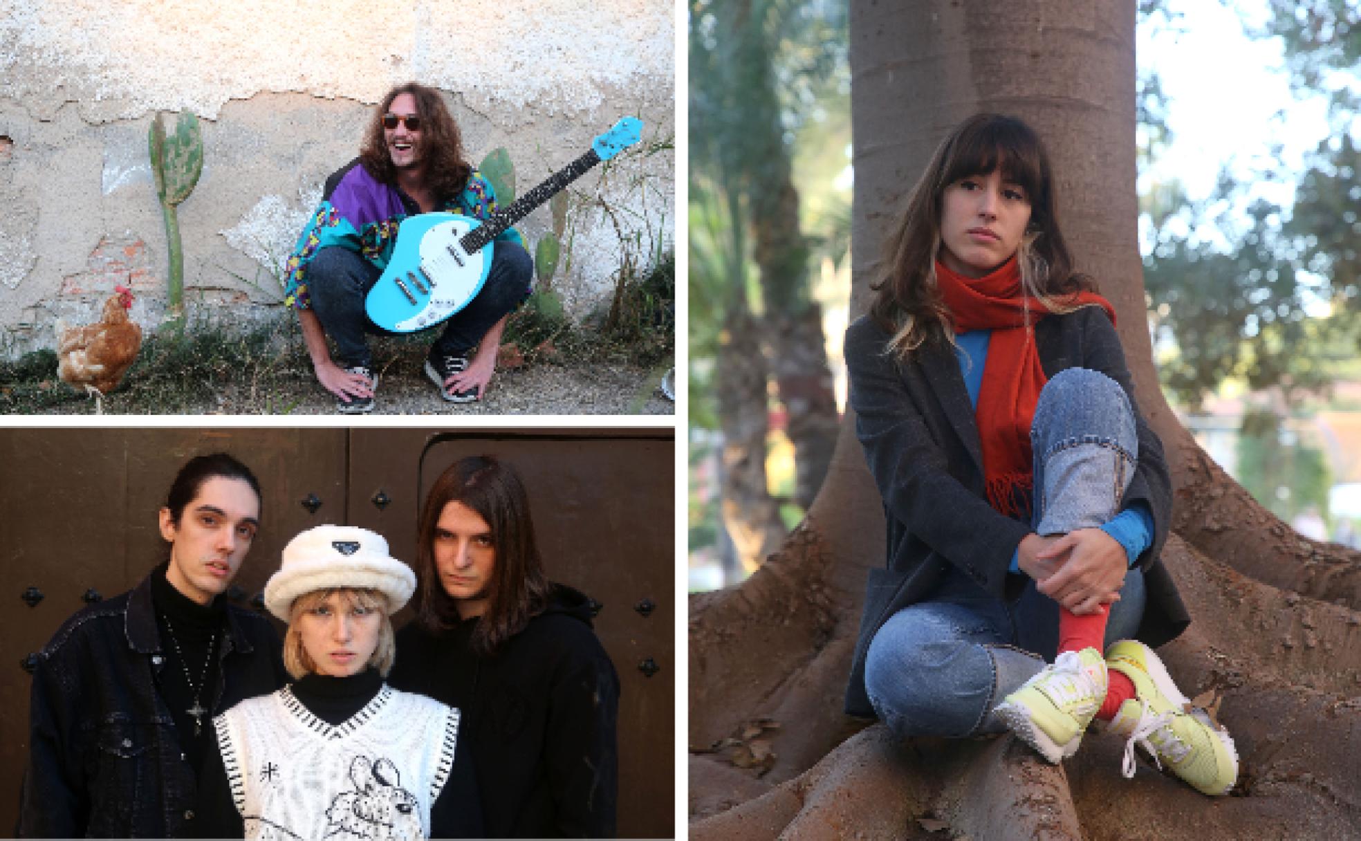 Juan Pedro Jiménez, miembrode Goblin Circus. Noah, Iris y Ares forman Bloody Angels. Marta Quintana está detrásde Dehesa. 