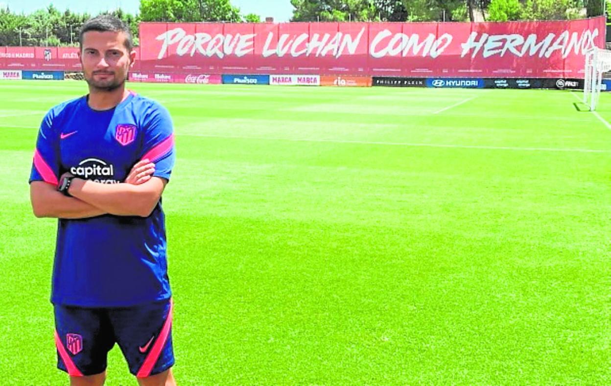 Pedro Reche, en la ciudad deportiva del Atlético de Madrid..