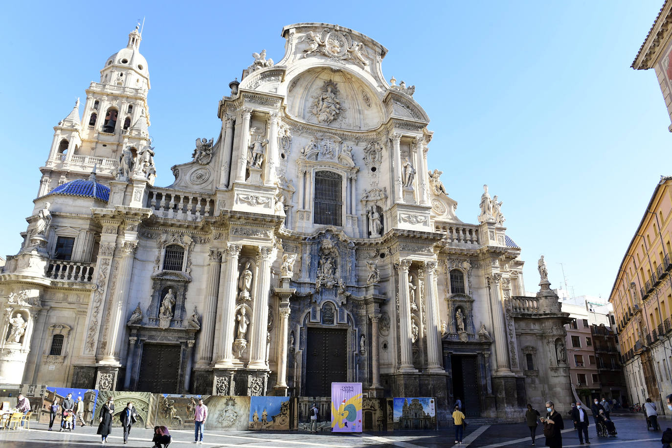Fotos: La restauración de la fachada de la Catedral de Murcia durará más de diez meses