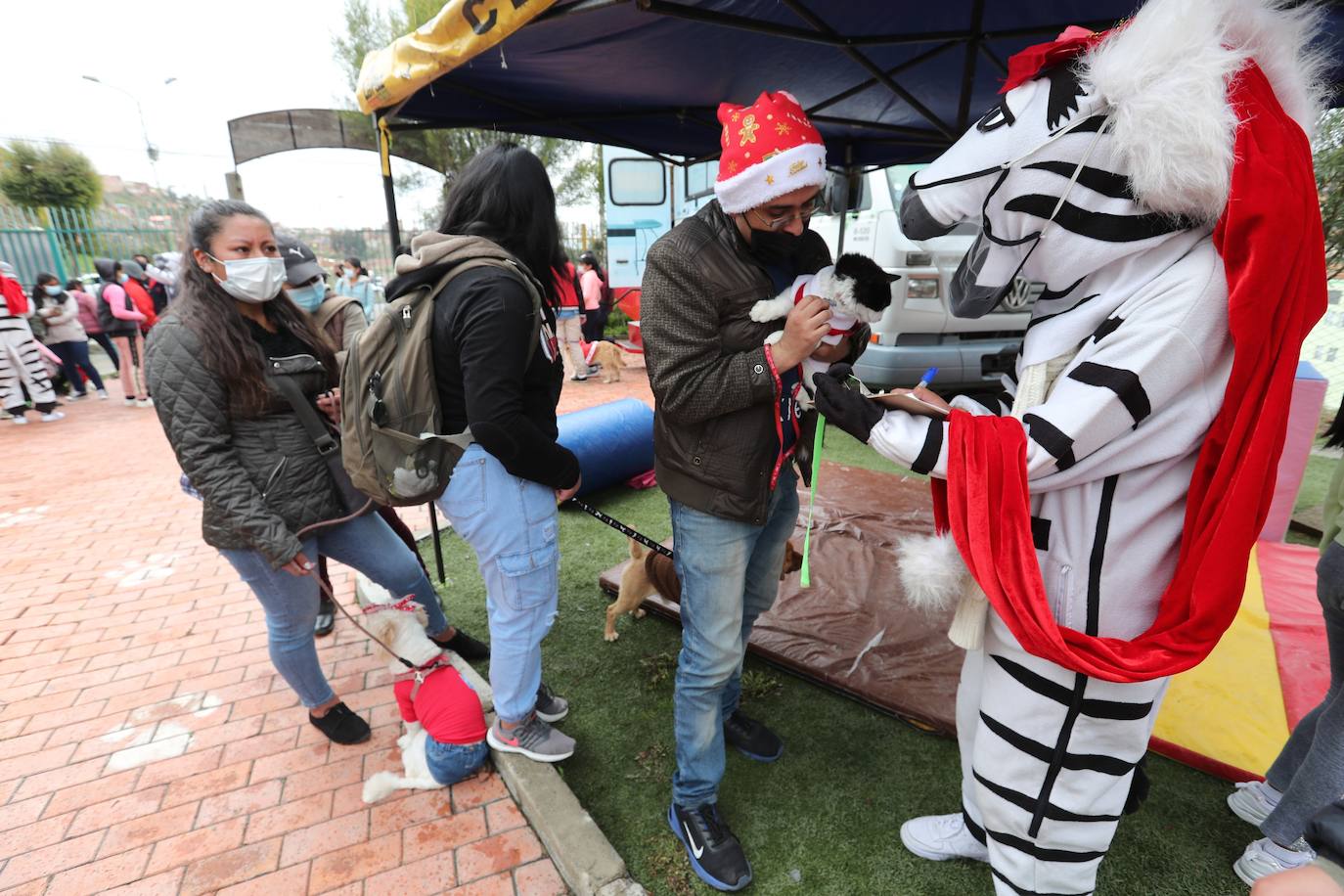 Fotos: Disfraces y vacunas por Navidad