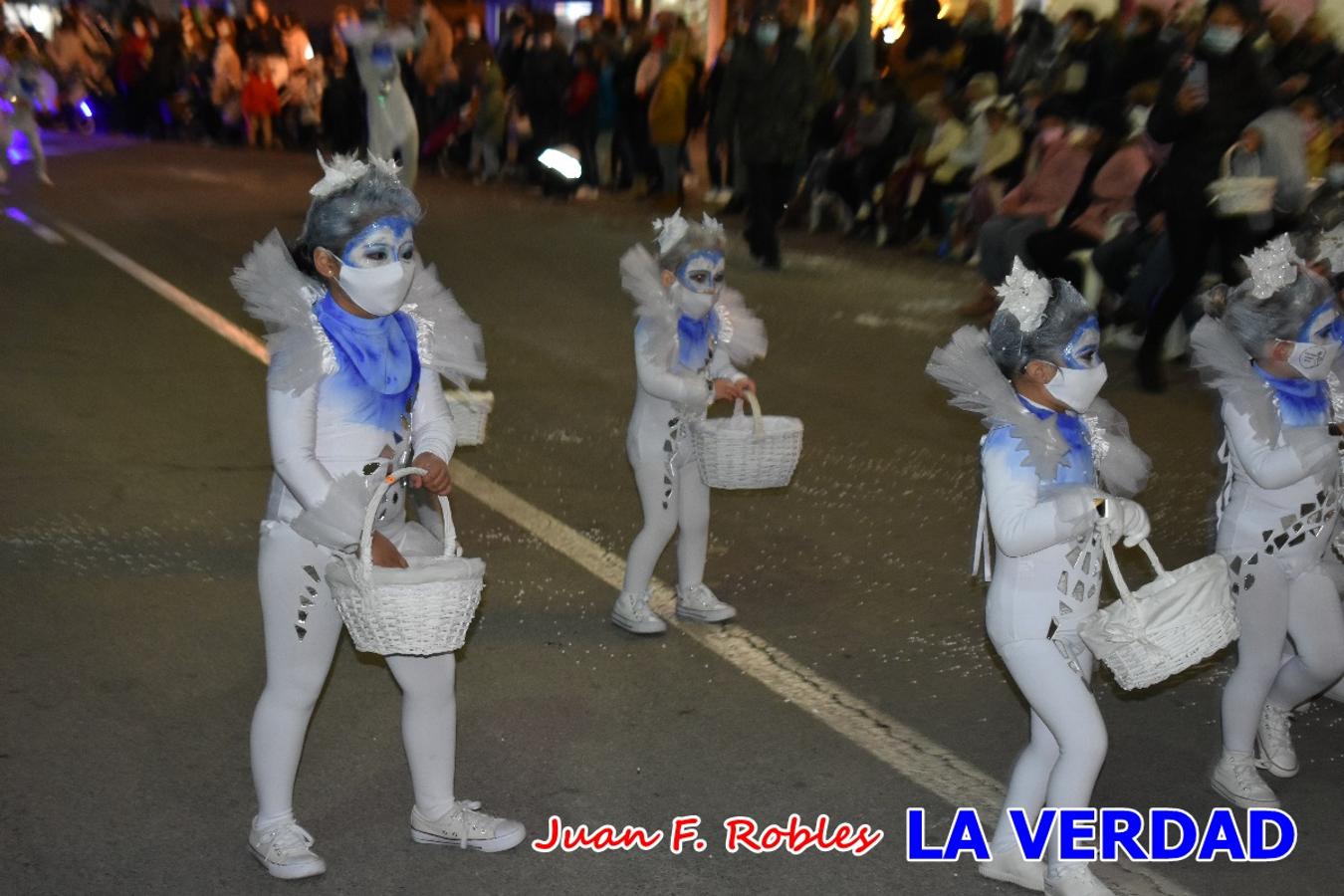 El Cortejo Real que precedía a las carrozas del Melchor, Gaspar y Baltasar, estaba compuesto por distintas carrozas, espectáculos musicales y personajes de fantasía. La Policía Local y el Cuerpo de Bomberos abrieron el recorrido, seguidos de Dafne Dance Academy, Goofy & Donald, Club Gymca VeraCruz, La Sirenita, Academia de Baile EDIG, Pinocho, Escuela de Baile de la Concejalía de Deportes, Las Mariposas, Escuela de Baile Ana, La Bella y la Bestia, la Guardia de Darth Vader y la Banda de Música La Compañía.