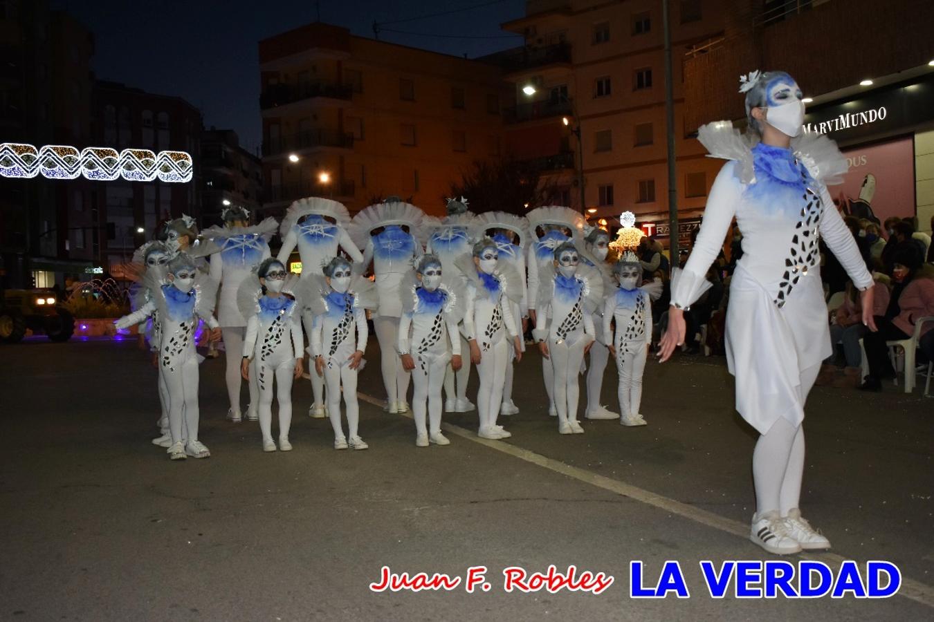 El Cortejo Real que precedía a las carrozas del Melchor, Gaspar y Baltasar, estaba compuesto por distintas carrozas, espectáculos musicales y personajes de fantasía. La Policía Local y el Cuerpo de Bomberos abrieron el recorrido, seguidos de Dafne Dance Academy, Goofy & Donald, Club Gymca VeraCruz, La Sirenita, Academia de Baile EDIG, Pinocho, Escuela de Baile de la Concejalía de Deportes, Las Mariposas, Escuela de Baile Ana, La Bella y la Bestia, la Guardia de Darth Vader y la Banda de Música La Compañía.