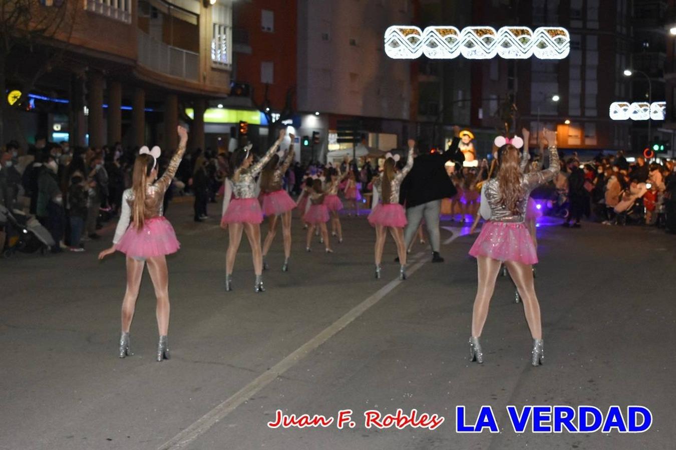 El Cortejo Real que precedía a las carrozas del Melchor, Gaspar y Baltasar, estaba compuesto por distintas carrozas, espectáculos musicales y personajes de fantasía. La Policía Local y el Cuerpo de Bomberos abrieron el recorrido, seguidos de Dafne Dance Academy, Goofy & Donald, Club Gymca VeraCruz, La Sirenita, Academia de Baile EDIG, Pinocho, Escuela de Baile de la Concejalía de Deportes, Las Mariposas, Escuela de Baile Ana, La Bella y la Bestia, la Guardia de Darth Vader y la Banda de Música La Compañía.