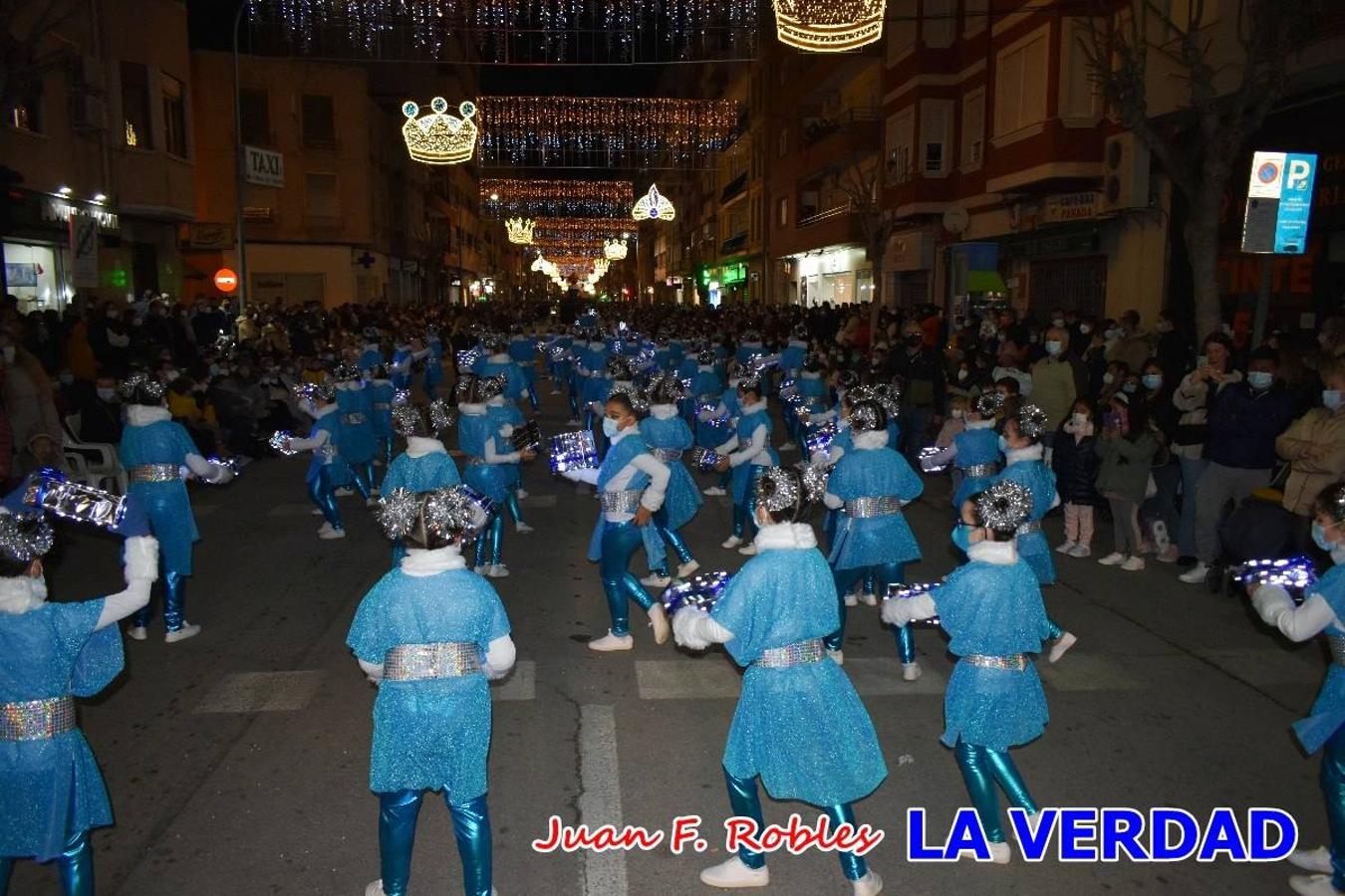 El Cortejo Real que precedía a las carrozas del Melchor, Gaspar y Baltasar, estaba compuesto por distintas carrozas, espectáculos musicales y personajes de fantasía. La Policía Local y el Cuerpo de Bomberos abrieron el recorrido, seguidos de Dafne Dance Academy, Goofy & Donald, Club Gymca VeraCruz, La Sirenita, Academia de Baile EDIG, Pinocho, Escuela de Baile de la Concejalía de Deportes, Las Mariposas, Escuela de Baile Ana, La Bella y la Bestia, la Guardia de Darth Vader y la Banda de Música La Compañía.