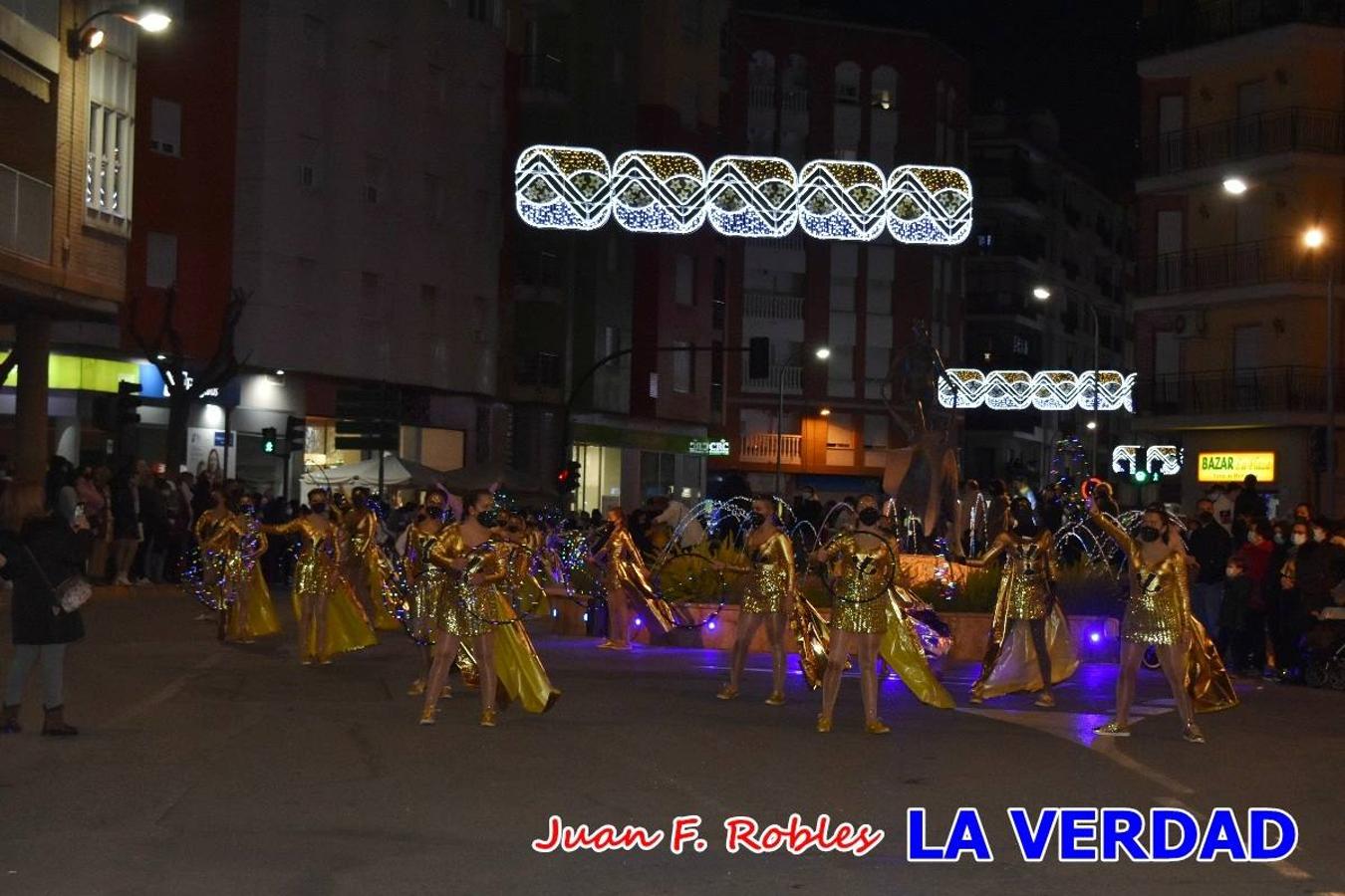 El Cortejo Real que precedía a las carrozas del Melchor, Gaspar y Baltasar, estaba compuesto por distintas carrozas, espectáculos musicales y personajes de fantasía. La Policía Local y el Cuerpo de Bomberos abrieron el recorrido, seguidos de Dafne Dance Academy, Goofy & Donald, Club Gymca VeraCruz, La Sirenita, Academia de Baile EDIG, Pinocho, Escuela de Baile de la Concejalía de Deportes, Las Mariposas, Escuela de Baile Ana, La Bella y la Bestia, la Guardia de Darth Vader y la Banda de Música La Compañía.