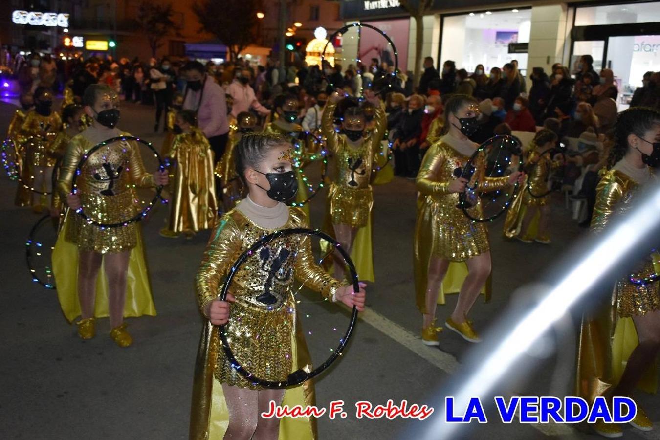 El Cortejo Real que precedía a las carrozas del Melchor, Gaspar y Baltasar, estaba compuesto por distintas carrozas, espectáculos musicales y personajes de fantasía. La Policía Local y el Cuerpo de Bomberos abrieron el recorrido, seguidos de Dafne Dance Academy, Goofy & Donald, Club Gymca VeraCruz, La Sirenita, Academia de Baile EDIG, Pinocho, Escuela de Baile de la Concejalía de Deportes, Las Mariposas, Escuela de Baile Ana, La Bella y la Bestia, la Guardia de Darth Vader y la Banda de Música La Compañía.